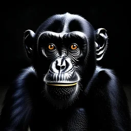black monkey like human