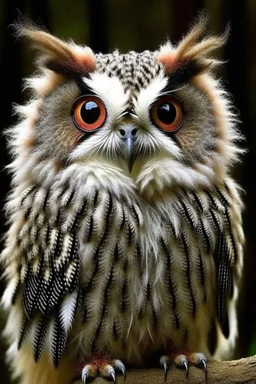 Moth / owl hybrid. Hairy.