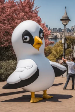 Giant seagull mascot