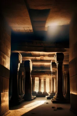 A pavillion in Hampi showing "fear" using play of light and feel of atmosphere