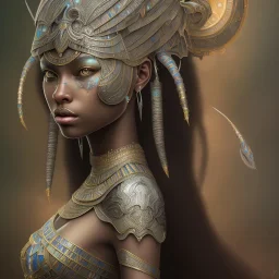 sango fantasy, fantasy magic, intricate, sharp focus, illustration, highly detailed, digital painting, concept art, matte, masterpiece head sexy Indonisian beauty black afro hair earth lady silver tiger head Egyptian princess pyramid