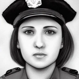 Police girl portrait