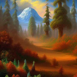 mars landscape by bob ross without humans or animals