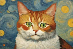 Portrait of a cat by Van Gogh