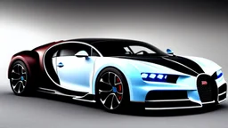 Armored Futuristic Bugatti Chiron Hyper Sport, Photorealistic,4k, Front View, works for a pc wallpaper