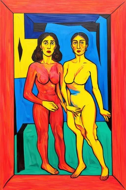 Maniacs in the Fourth Dimension; in the style of Henri Matisse.