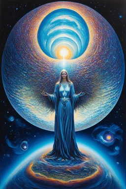 the ascension through spheres; surreal optical art