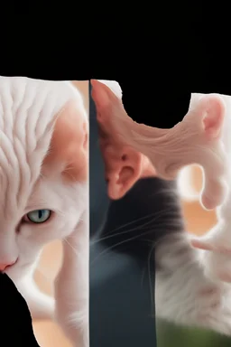 The cat that caused the cat's mother's attention to him in cleanliness by removing the hair of the head as if he was a bald person with hair behind the head and ears and for hair from the right side of the head is long and covered with the rest of the baldness in the other direction This is the indicator that you find on a lot of bald men