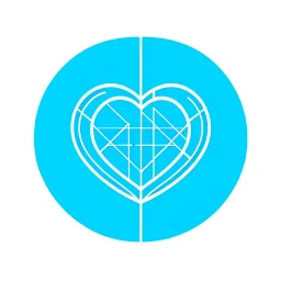 svg logo chart tool heart blue