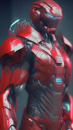 High Tech cyber armor red
