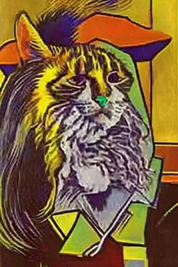 Portrait of a cat by Van Gogh