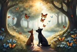 Boy and dog, Come along with me, And the butterflies and bees, We can wander through the forest, Come along with me To a cliff under a tree, Where we can gaze upon the water As an everlasting dream, We'll still want to be With the butterflies and bees, And living so merrily , I'll be here for you always