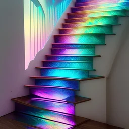 iridescent stairs