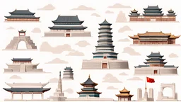 A realistic picture of the most important landmarks in China