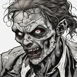 zombie, portrait,comic book, face,