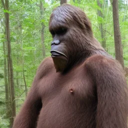 Bigfoot smoking a joint wearing bondage