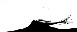 wind lines vector silhouette illustration(black on white)