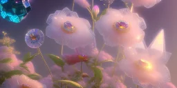 crystal subtle flower in a galactic ambiance beautiful fairy, transparent, delicate colors, in the foreground, full of details, smooth，soft light atmosphere, light effect，vaporwave colorful, concept art, smooth, extremely sharp detail, finely tuned detail, ultra high definition, 8 k, unreal engine 5, ultra sharp focus