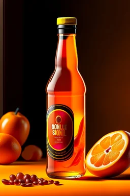 brand campaign for a new drink with orange and chili flavour with a NFT style