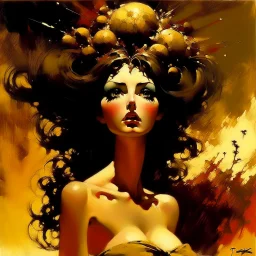 woman head exploding TFrazetta