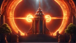 The two portals to Heaven and Hell. Good and Evil. fantasy concept art, exquisite realism, a masterpiece, dynamic lighting, hyperdetailed, intricately detailed, deep color, Unreal Engine, volumetric lighting , Epic cinematic brilliant stunning intricate meticulously detailed dramatic atmospheric maximal,