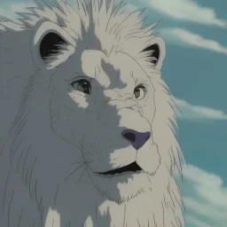 blue, lion made of clouds, clouds,cloud lion, lion cloud