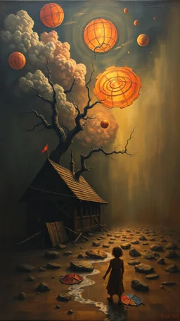Bosch painting style nightmare, where is god ?