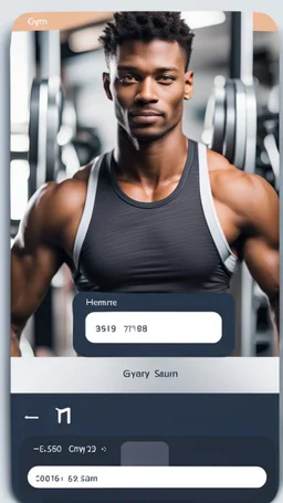 gym profile card and picture of person