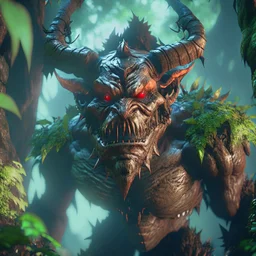 giant jungle demon lord, unreal engine 5, 8k resolution, photorealistic, ultra detailed