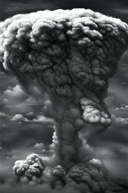 Hiroshima bomb, line arts, manga style