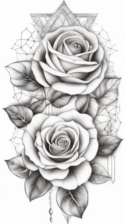 Simple tattoo art, DNA shape, Rose, white background, intricate details, highly detailed, high details, detailed portrait, masterpiece,ultra detailed, ultra quality