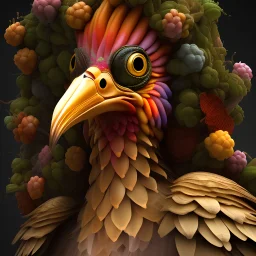 100% + Base Image ::: Giuseppe Arcimboldo Tall Bird Exotic Modifiers: highly detailed sharp focus extremely detailed intricate beautiful high definition crisp quality details focused no text no watermark great depth and scale intricately detailed no frame crisp No Signature sharp details no numbers Extreme Sharpness Depth in Details Field of Depth Started from image: