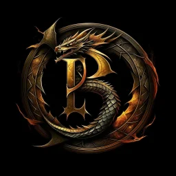 a symbol for an empire of dragons, d&d symbol, fantasy, symbol, logo