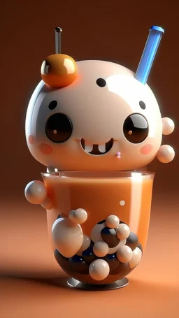 -cute bubble tea .3D