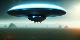 extra-terrestrial, 8K, photo realistic, highly detailed, lught ufo, light colors