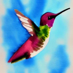 hummingbird watercolor