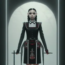 wednesday addams rolünde oynayan jenna ortega netflix