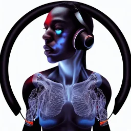 Image describing the bodies of athletes listening to music, by wearing a music player