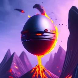 cyberpunk, volcan, egg,