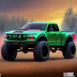  2021 Chevy Raptor Mega Truck 540ci Big Block 4x4 by Hot Wheels Monster Trucks