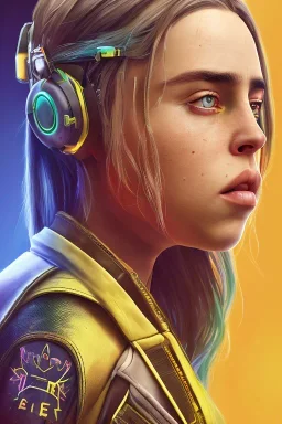 Billie Eilish, cyberpunk2077, booty, photorealistic