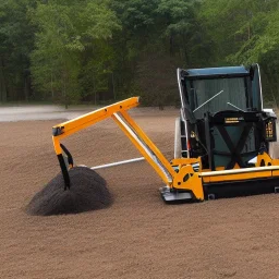 Make a Southern Trace with racked Skid Steer with mulching head attachment attached on Machine professional logo