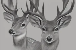 Step 1 in drawing a deer: Start by drawing oval shapes for the deer’s body and head. Make sure the ovals slightly overlap.