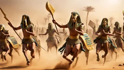 Pharaohs' soldiers attack