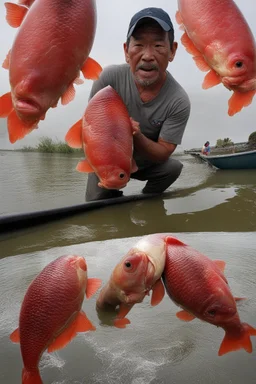 fisherman Swallowed wHole by carp