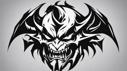 demon logo black and white