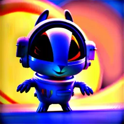 pixar style cute rabbit astronaut floating in space, unreal engine 5, 16k, background:space