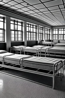 Plano de un hospital de 18 camas