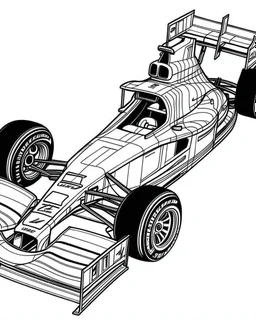 formula 1 racing car coloring page