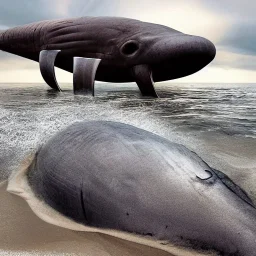 photograph of beautiful sperm whale washed up on shore, face view, lifeless, debris, foamy wave, sand, rock, 8k resolution, high-quality, fine-detail, detailed matte, photography, illustration, digital art, brian froud, howard lyon, selina french, anna dittmann, annie stokes, lisa parker, greg rutowski,